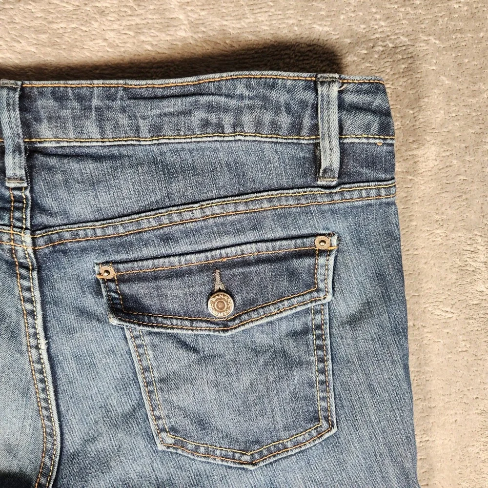 Banana Republic Bootcut Jeans‎ Men 10R Good Frayed Hem Stretch Denim FRAYED HEEL